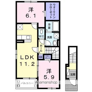 ブライトアンジュ・クロシェット【2階】の間取り