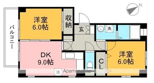 フォンテーヌ竹島【2階】の間取り