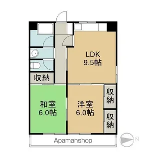 向陽ビル【5階】の間取り