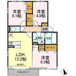 クレストⅡ【2階】の間取り