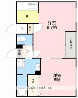 コーポ佐庄【1階】の間取り