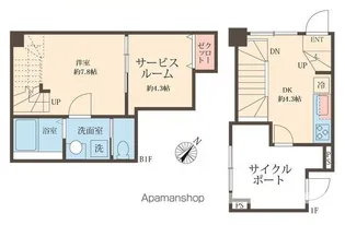 スフィア日本橋富沢町【1階】の間取り