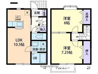 サニーヒルS&A【2階】の間取り