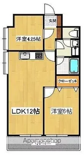 ダイアパレス栗林【301号室】の間取り