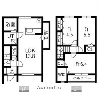 GRAND TERRACE 野々下【102号室】の間取り