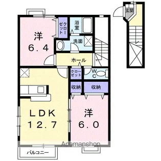 サン・モールⅠ【2階】の間取り