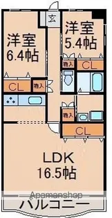 グランシャリオ岩田【3階】の間取り