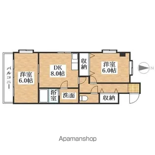 ビューパレス雅【3階】の間取り
