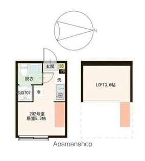 ハーモニーテラス春日町Ⅵ【2階】の間取り