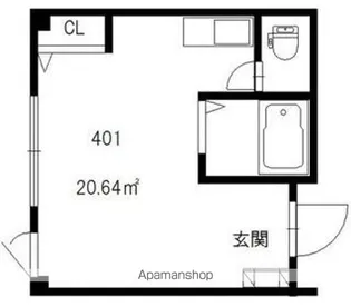FP盛岡駅前ビル【401号室】の間取り
