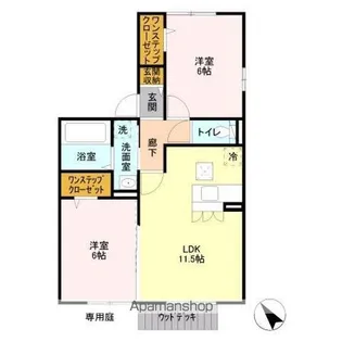 サニーハウス B棟【1階】の間取り