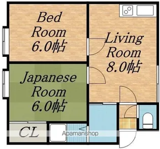 第6森宅建マンション【6号室】の間取り