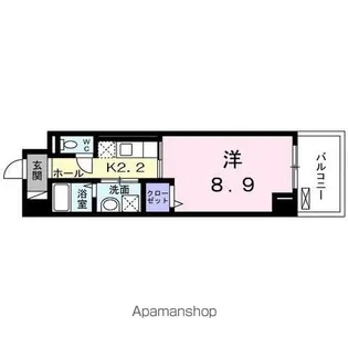 ソワ・リヴィエール【4階】の間取り