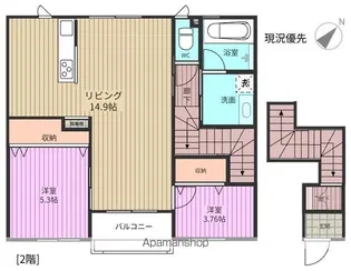 春日町浦上アパート【202号室】の間取り