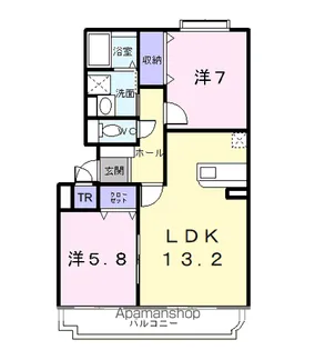 サニー・ウッズ【2階】の間取り