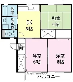 メゾン来光C棟【1階】の間取り