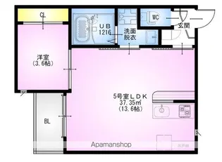 REGALEST 東大宮【1階】の間取り