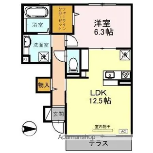 ルアーナA棟【1階】の間取り