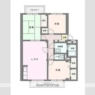 ガーデンビレッジ柏2号棟【3階】の間取り
