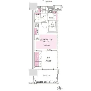 ディームス木場【1階】の間取り