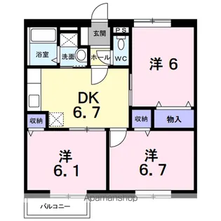 ユピテル610【2階】の間取り