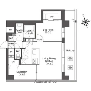 ルーウェ東大泉【5階】の間取り