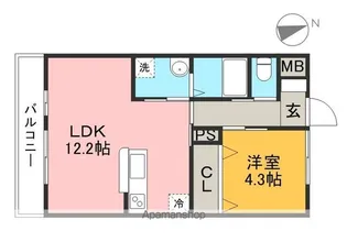 スライヴ プレイス【2階】の間取り