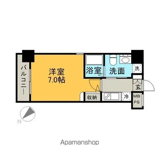 エンクレスト大手門【7階】の間取り