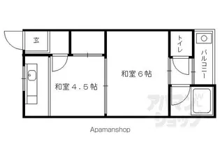 コーポ未麗嵐山【204号室】の間取り