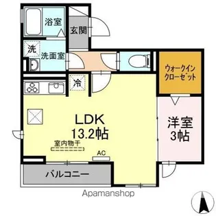 シュヴァル【1階】の間取り
