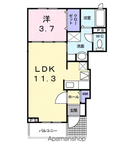 リヴィエール A【1階】の間取り