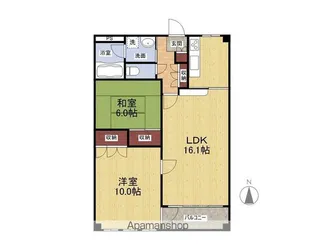 ガーデンプレイス西開発【2階】の間取り