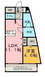 ザ・ミッドタワー【401号室】の間取り