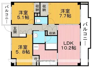 ラルゴ・コート【103号室】の間取り