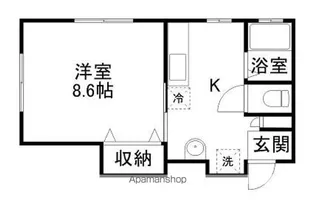 ハピネス米山【1階】の間取り