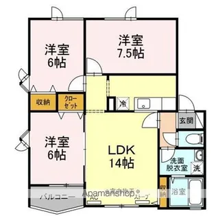 クイーンズパーク青葉 C【2階】の間取り