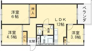 芦屋浜高層高浜1号棟【4階】の間取り