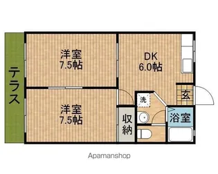DUECASA【1階】の間取り