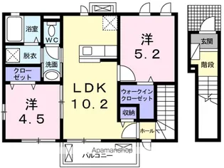 東京都西多摩郡瑞穂町大字殿ケ谷【アパート】の間取り
