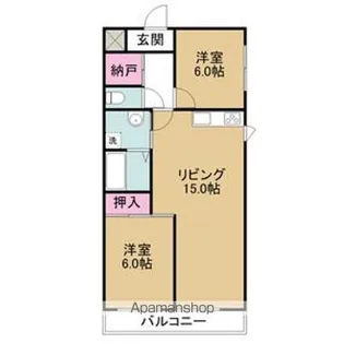 キムラマンション庄内通【2階】の間取り