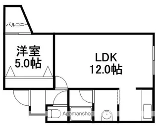 ハウスオブリザ平岸7番館【4階】の間取り