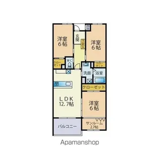 LE PARTERRE 城南【3階】の間取り