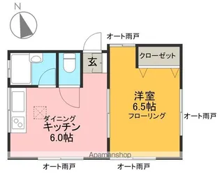コーポ度来【101号室】の間取り