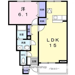 サンブリッジⅡ【1階】の間取り