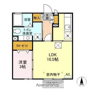 サンパティーク上田原 AB【1階】の間取り