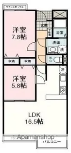 ガーデンハウス雅C【101号室】の間取り