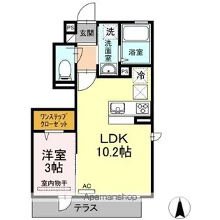 オリカン舞の里 A棟【101号室】の間取り