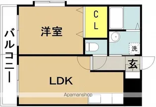 ピーチフローレⅤ【206号室】の間取り