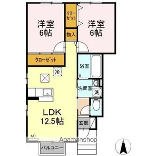 宮城県仙台市青葉区栗生4丁目【アパート】の間取り