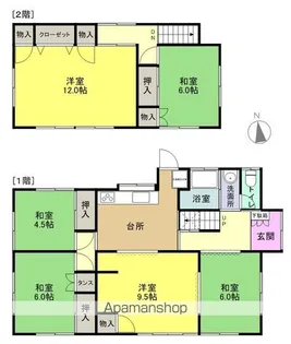 福島県いわき市内郷宮町金坂【一戸建】の間取り